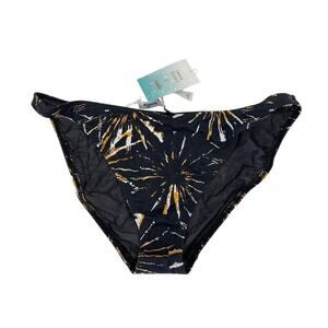 Andie Swim x Demi Moore The Tropez Bikini Bottoms Black Size Large NEW with tags